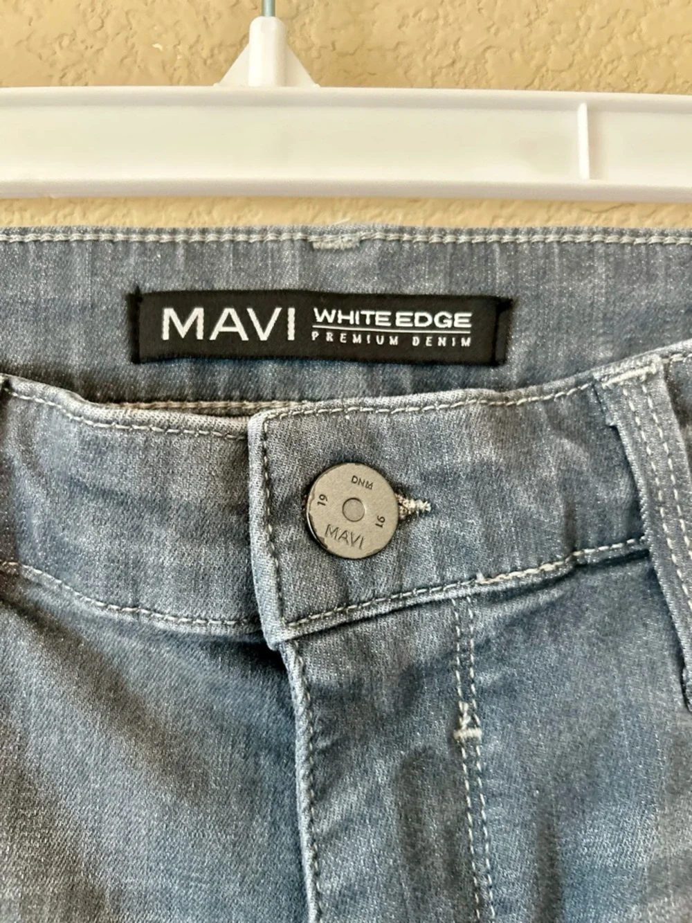 Mavi White Edge Men's Jake Slim Straight Jeans in Washed Grey 34/34 Whiskering - Picture 4 of 11